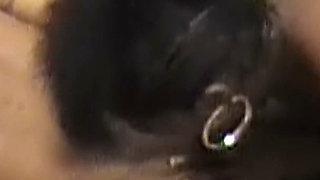 Ebony Amateur Sucks and Fucks on the Floor
