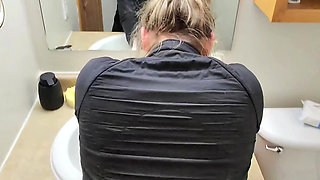 Sneaky Sex with Horny Wife in the Bathroom After Party