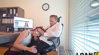 Redhead Sirena Milano fucks with her boyfriend in the office