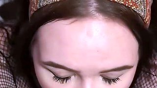 Girlffriend gets covered in cum after blowjob