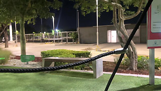 My shy girlfriend likes to fuck in a public square and doesn't mind being seen
