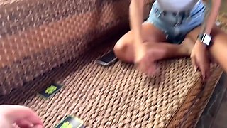 Im Playing Truth Or Dare With My Stepbrother! What A Big Cock He Has! - Povman Films