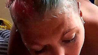 Ball Licking Blowjob with Cum Swallow on a Sunny Afternoon