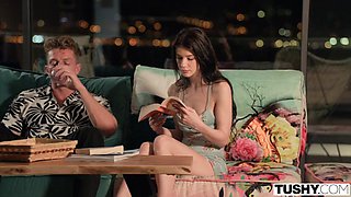 TUSHY Petite Beauty Sophie Weber Takes Two Massive Cocks In Passionate DP Threesome: Porn