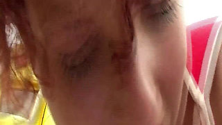 Brunette Takes Hard Outdoor Pounding by Yellow Truck