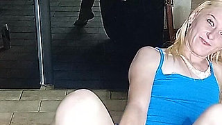 Hot Blonde 18 Year Old Babe Fucking Rc Car with Dildo