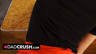 Dadcrush - peeping step-dad lets out his big cock while seeing his nice stepdaughter showering