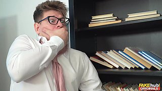 Michael Fly’s Wild Library Threesome with Heat