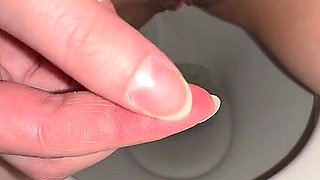 Selection Russian Girl Pees in the Toilet Wet Pussy with Smegma and Dirty Talk