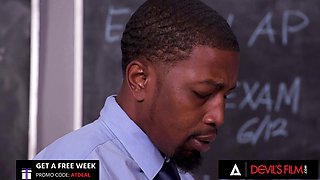 Black Teacher Isiah Maxwell Pounds Reese Robbins Tight Student Pussy in Interracial Student-Teacher