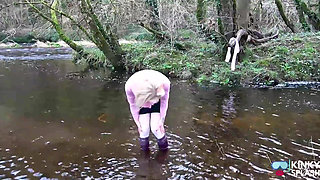 Secretary's White Tights Drenched in Waders Gone Wrong