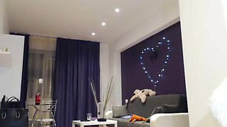 Glorious Red-hot Nymph Dances Invitingly While Smoking