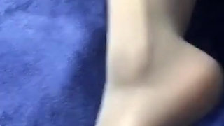 Sensual Squirting in Wolford Stockings, Njoy Wand, Big Clit Redhead