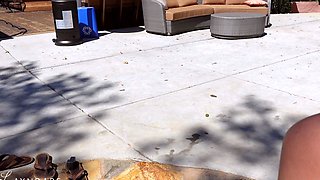 Hot Asian POV blowjob outdoors