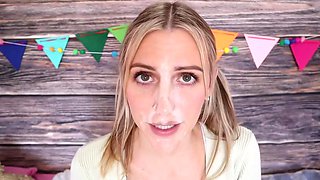 Blonde Teen Delivers Dirty Talk POV