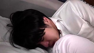 Japanese teen in schoolgirl uniform stripped