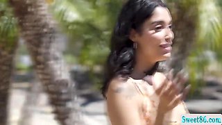 Pretty beautiful g/g honies smooching and labia eating three way (Vanessa Sky)