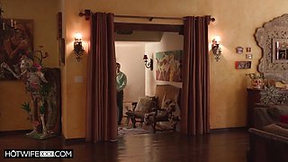 Double Cumshot on a Blonde Cheater—Chubby MILF with a Big Ass