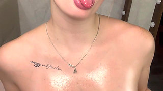 Playing and Oiling My Tits