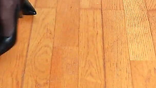 High Heels on Wooden Floor - Sharp Heel Clicks & Slow Walking Asmr