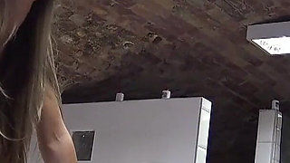 Super Busty MILF Stuffing Everything in Her Slaves Ass