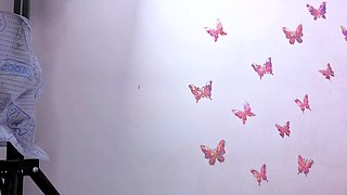 Sexy teen ebony solo toy masturbation