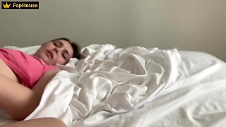 Young Russian stepmom fucks her stepson in the morning