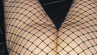 Hotblondygirl Best Blowjob Ever in Black Fishnet