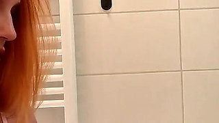 Super Hot Beautiful Big Tits Real Redhead Takes Her Panties off and Touches Tight Shaved Pussy & Flashes Ass Under Her Dress