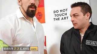 Brazzers - it's hard for Evie Rees to obey the rules about not touching the art when there is a Big Cock draping