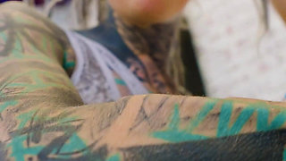 Tattooed Alt Lesbians Ass and Pussy Fisting - Wide Gape, Female Orgasm