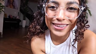 Petite Indian teen enjoys intense pov creampie with daddy