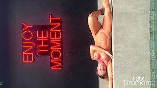 Blond COUGAR in the pool jacking her AMPLE JOY BUTTON until she's drenching raw – Fabi Drumond