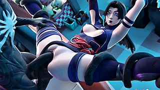 Psylocke Gets Pounded by Monster in Hardcore 3D Action
