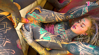 Sexy Alt Dreadhead Girl Rides a Big Cock with Her Ass