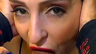 Devot Delia gangbang & pissing session