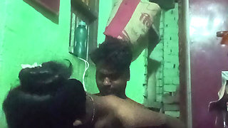 There was no one in the house, suddenly the husband came into the house and locked it and took the wife to the bed, after going to bed, he fell into full romance