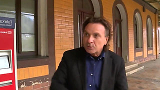 Hot Blonde Girl with Big Breasts Gets Fucked by a Stranger