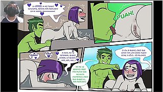 Raven Rides Beast Boys Huge Cock - Teen Titans Hentai