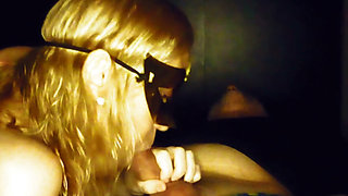10 Blonde in Red Lingerie Swallowing Cum - Leila