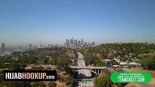 Stranded muslim hotty gets help from usa stud and rewards him with her Tight Pussy