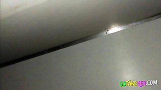 Girl's Secret Blowjob at Gloryhole