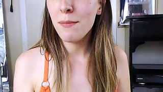 Cute blonde amateur webcam teen masturbating