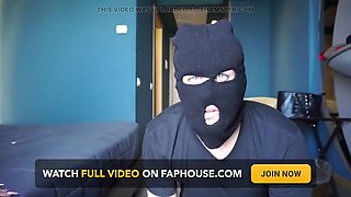 Blonde MILF in Lingerie Dominates Masked Slave with High Heels - Rough POV BDSM & Bondage