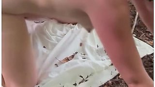 Blonde Wife Outdoor Doggy Orgasm Public Fuck