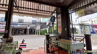 Catching quite a lovely shaped Thai woman, John Tron is having a great time