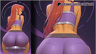 Teen Titans Go Starfire Fucked Mercilessly By Huge Cock - Car Toon