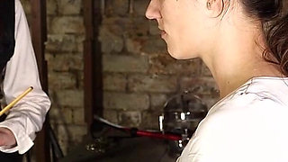 Slave Mila Endures 24 Cold-hearted Hand Caning Strokes From Mistress Roxy