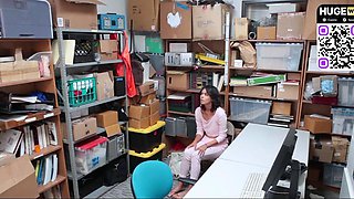 Submissive young Latina secretary gets penalized in her