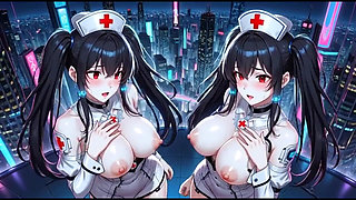 Kiss Video, Cute Nurse Women Kissing Together